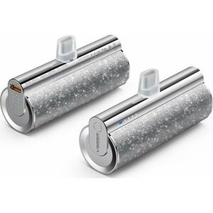 VEGER Lipstick Power Bank 5000mAh Ezüst, hordozható töltő okostelefonokhoz - Veger