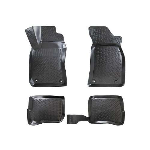 Skoda Superb I B5 2001-2008 car floor mats, black rubber tray set
