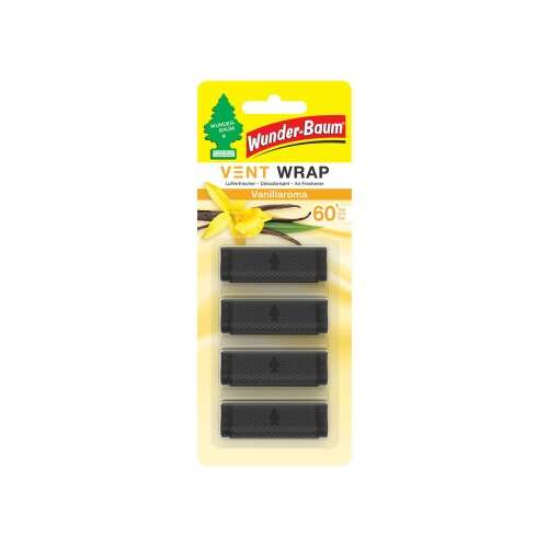 Wunder-Baum Vent Wrap car air freshener, vanilla scent, 4 pack