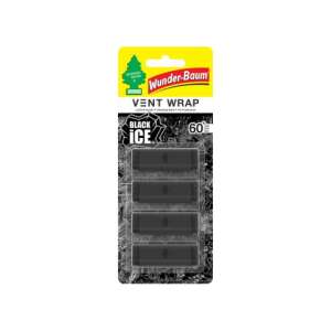 Wunder-Baum Black Ice Vent Wrap Autolufterfrischer, 4er Pack, 60 Tage Duft - Lufterfrischer für Autos