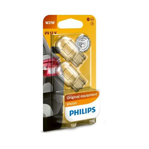 Philips Vision W21W 12V Autolampen, 2er Pack, Original Equipment