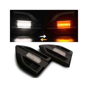 Ford Ranger T7, T8 (2016-2022) Lumini laterale LED cu DRL și semnalizare, negru, pereche - Lumini auto