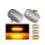 Toyota Hilux, Avensis, Corolla, Yaris, Verso dynamic LED side marker lights, 2 pack, clear lens, front and back view, yellow light
