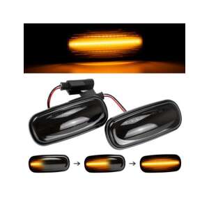 Lămpi laterale dinamice secvențiale LED pentru Land Rover Freelander, Discovery, Defender, lentilă fumată, set de 2 - Lumini auto