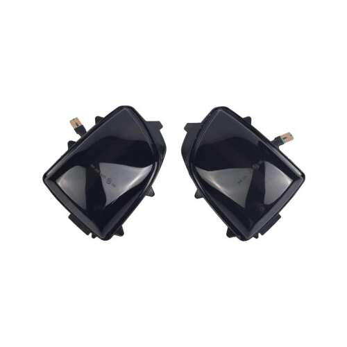 Pair of black smoked dynamic LED turn signal lights for Volvo XC90 and XC70