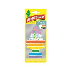 Wunder-Baum Celebrate car air freshener, rainbow cake design - Wunderbaum