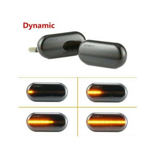 Smart Fortwo (453) dynamische LED-Seitenmarkierungsleuchten, getöntes Glas, 2er-Pack