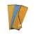 Set of 3 microfiber cleaning cloths, yellow and blue, for cleaning car windows and other surfaces