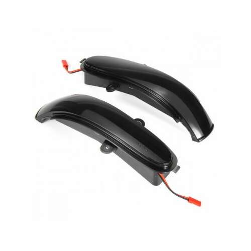Pair of black dynamic LED side mirror indicators for Mercedes C W203, S203, CL 203