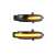 Pair of black dynamic LED side mirror indicators for Mercedes C W203, S203, CL 203 with amber light