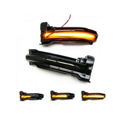 Ford Focus MK4 2019+ dynamic LED mirror indicator set, 2 pieces, amber color, smoked lens