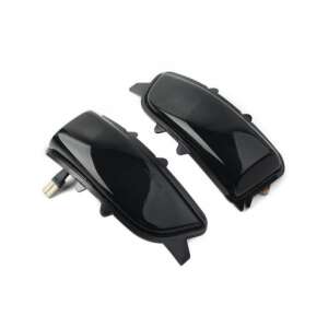 Pair of black dynamic LED mirror indicator lights for Volvo S40, S60, S80, C30, C70, V40, V50, V70 - Light & Indicator
