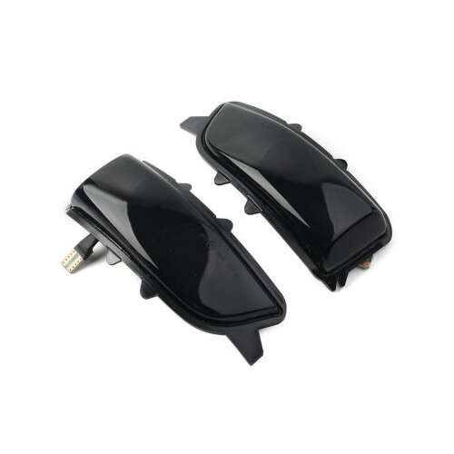 2 Stück schwarze dynamische LED-Spiegelblinker für Volvo S40, S60, S80, C30, C70, V40, V50, V70