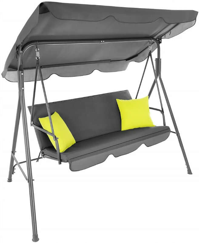 Funfit Garden Relax 3 személyes kerti Hintaágy #szürke-sárga