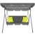 Funfit Garden Relax 3-seater swing bed in grey and yellow