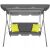 Funfit Garden Relax 3-seater swing bed in grey and yellow