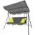 Funfit Garden Relax 3-seater swing bed in grey and yellow