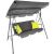 Funfit Garden Relax 3-seater swing bed in grey and yellow