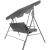 Angled rear view of Funfit Garden Relax 3-seater swing bed