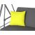 Close-up of a yellow pillow on the Funfit Garden Relax swing bed