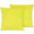 Pair of yellow decorative pillows for garden swing