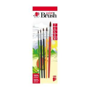 ICO paint brush set, 5 piece, sizes 2, 4, 6, 8, 10, pony hair, for painting - ICO