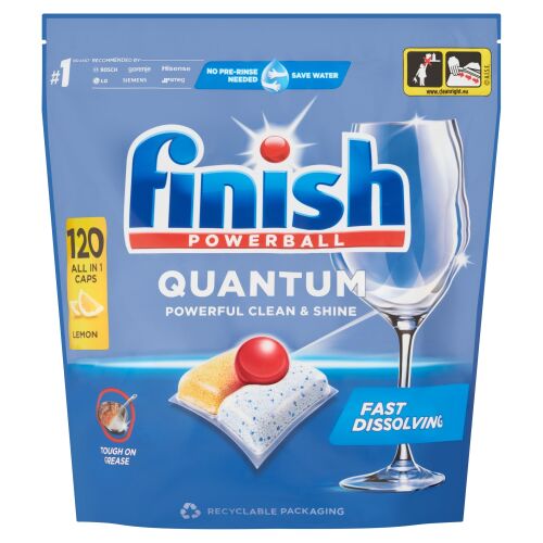 Finish Quantum All in 1 Lemon Dishwasher Capsules 120pcs 138956396