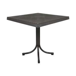 GardenLine brauner quadratischer Gartentisch in Rattanoptik - Garten