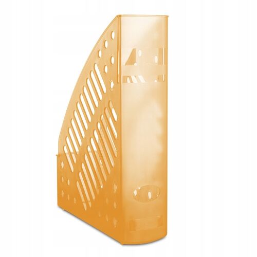 DONAU orange plastic magazine file holder, 70 mm spine