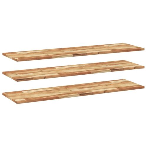 vidaXL Akácfa Fali Polc - 3 db - 120x40 cm