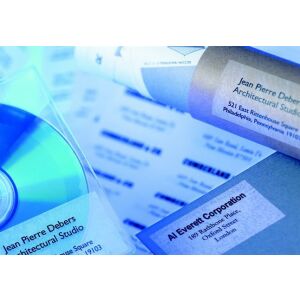 APLI áttetsző etikettek használat közben, CD, dokumentumok és borítékok címkézése - APLI