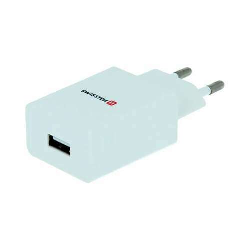 Swissten travel charger, white, 1 USB port, 1A