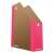 DONAU Life 80mm pink cardboard magazine file
