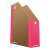 DONAU Life 80mm pink cardboard magazine file