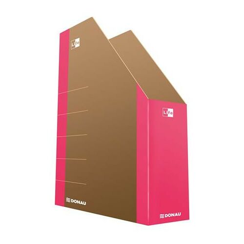 DONAU Life neon pink cardboard magazine file holder