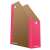 DONAU Life 80mm pink cardboard magazine file