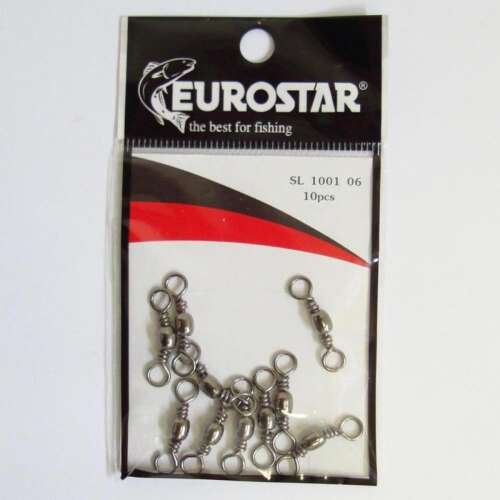 Eurostar SL 1001 06 forgó, 10 darab - Horgász forgó és kapocs