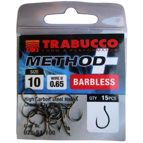 Trabucco Method Feeder Horog - Szakállnélküli - 10-es - 15 db