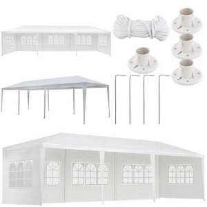 Felbontott! - Italform kerti Pavilon 4 oldalfallal 3x9m #fehér