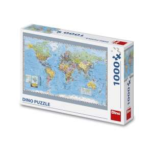 Daemi Dino 1000 darabos Világ Politikai Térkép Puzzle doboz, ferde nézet - Puzzle & Kirakó