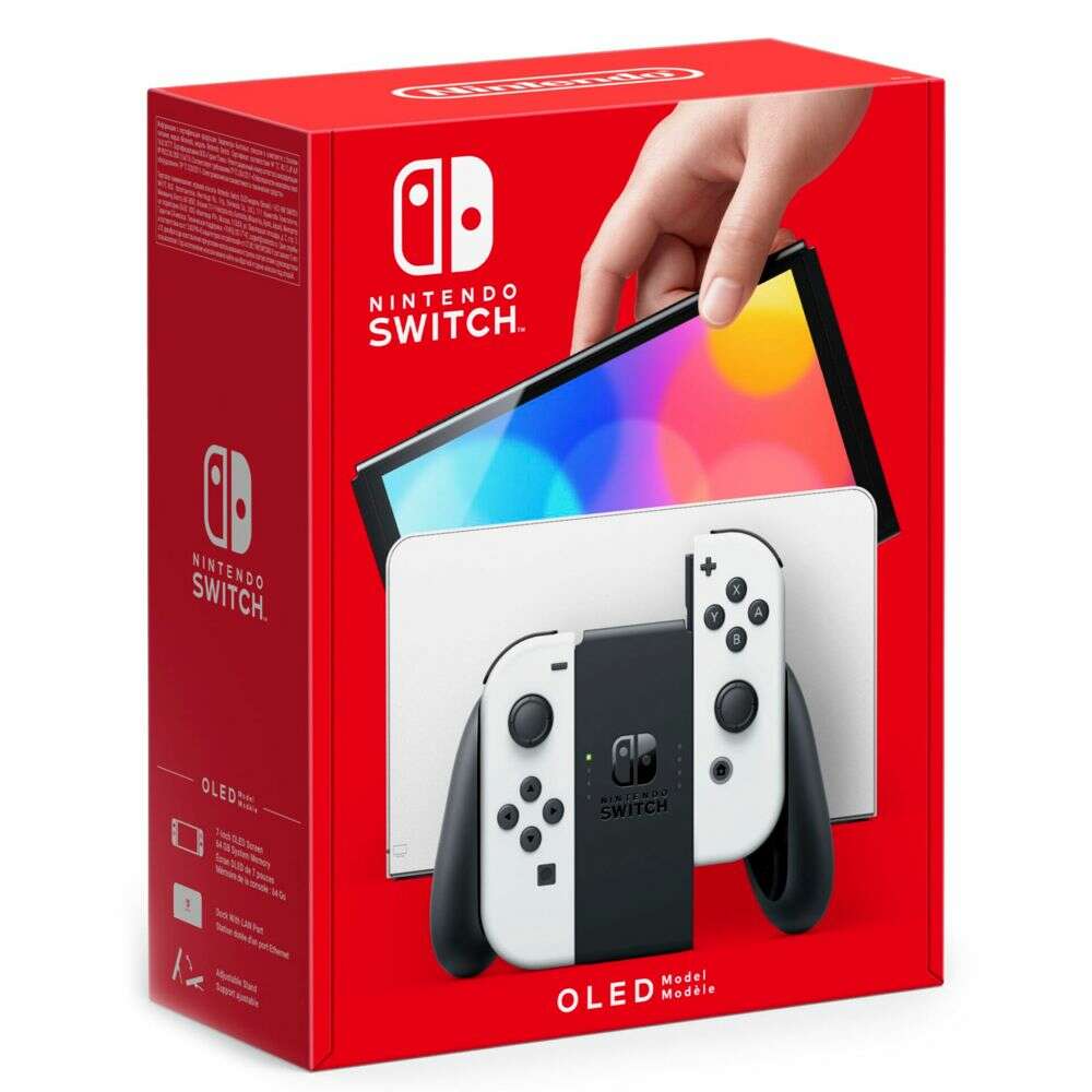 Nintendo switch oled joy‑con white játékkonzol