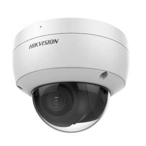 Hikvision AcuSense DarkFighter 4MP IP security camera with 2.8mm lens, PoE, IR, and microSD card slot - Hikvision