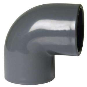 PVC 90 degree elbow fitting, 75mm diameter - Water, Gas & Heating Installation