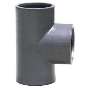 PVC 90 degree tee fitting, 40mm - Water, Gas & Heating Installation