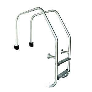 Emaux OF215-S stainless steel pool ladder with 2 steps and perimeter railing - Pool Ladder