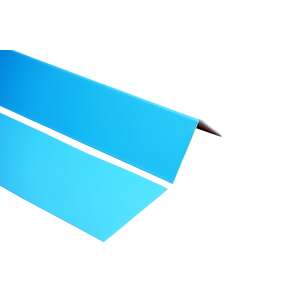 Blue PVC-coated sheet metal corner for pool lining - Pool liner