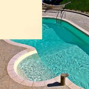 Swimming pool with a sand-colored liner, ELBEblue line by Germania - Pool liner