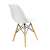 Vedere în unghi a scaunului de sufragerie alb Jumi Eva