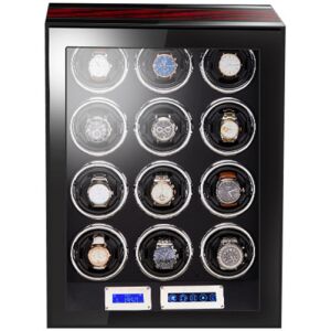 iUni Luxury Watch Winder 12 Mahogany-Black 145677150 - Dressing Accessory