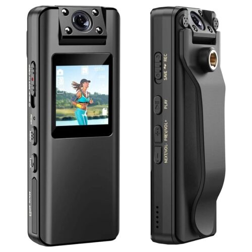 iUni A22 body camera with rotatable lens and clip